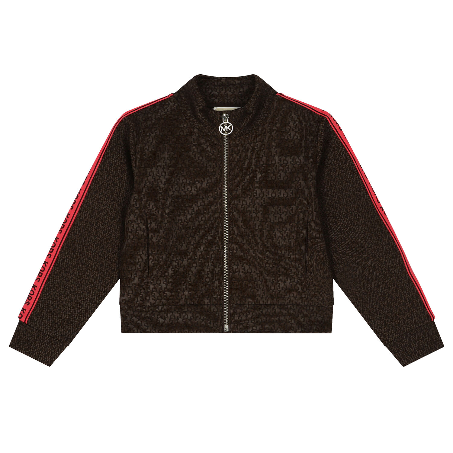 Girls Brown Logo Zip Up Top, 1, hi-res image number null