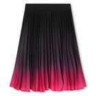 Girls Black & Pink Logo Pleated Skirt, 1, hi-res