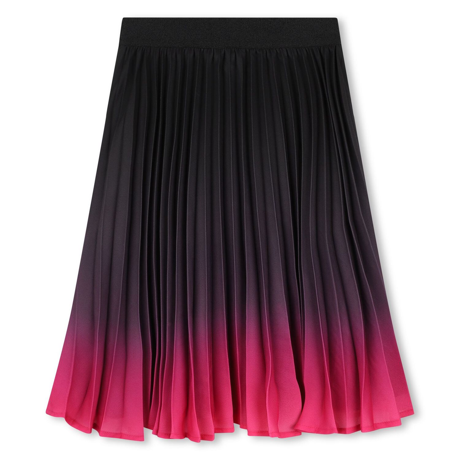 Girls Black & Pink Logo Pleated Skirt, 1, hi-res image number null