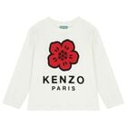 Ivory Boke Flower Logo Long Sleeve Top, 1, hi-res