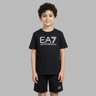 Boys Black Logo Shorts Set, 4, hi-res