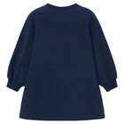 Girls Navy Blue Dress, 2, hi-res