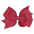 Girls Red Bow Hairclip, 2, hi-res