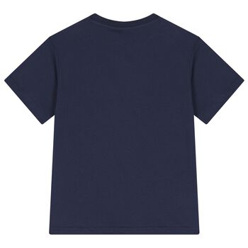 Boys Navy Blue Robot T-Shirt