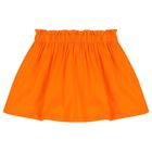 Girls Orange & White Skirt Set (3 Piece), 1, hi-res
