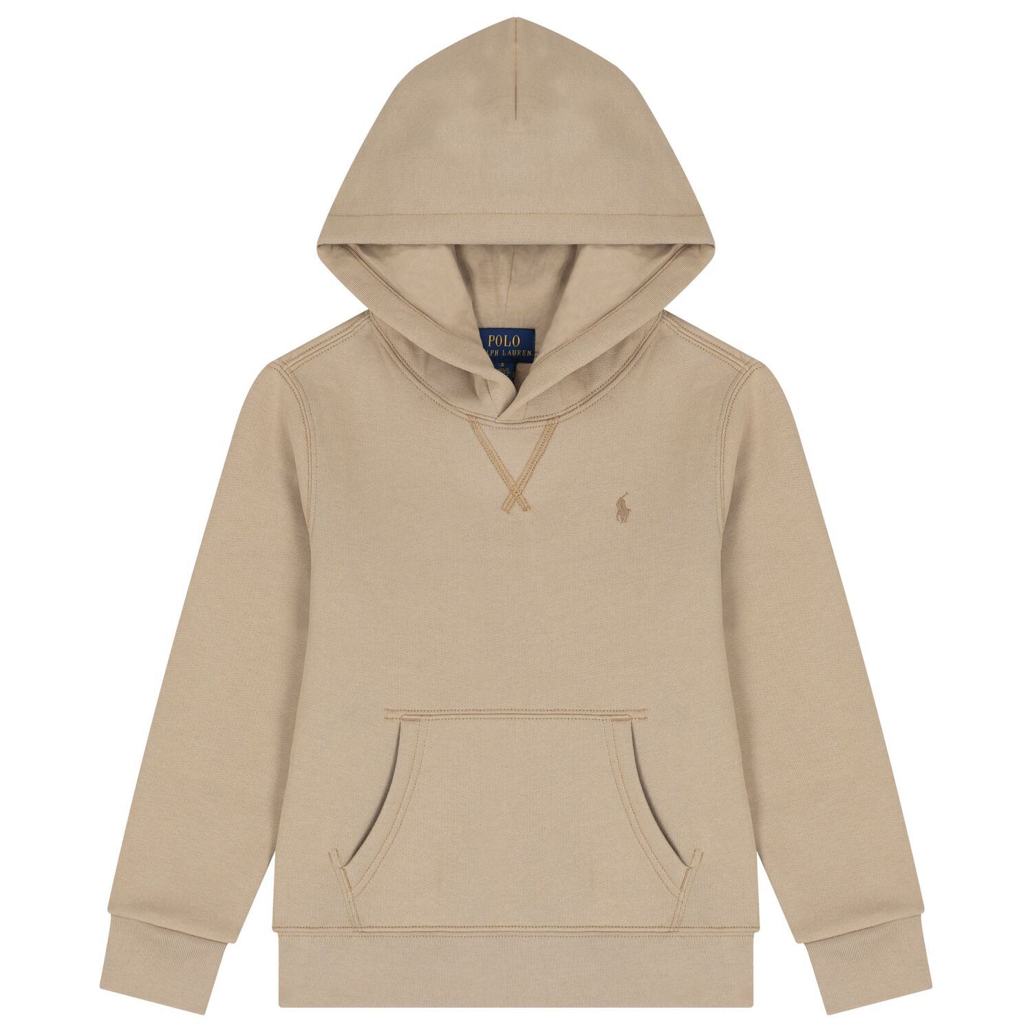 Boys Beige Logo Hooded Top, 1, hi-res image number null