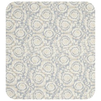 Baby Girls Ivory & Grey Logo Barocco Blanket