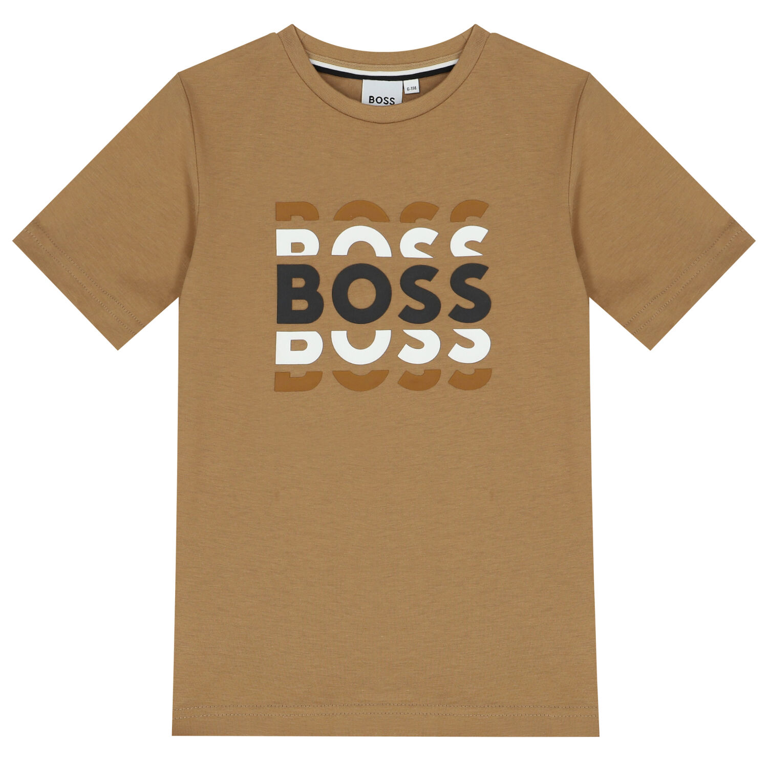 Boys Beige Logo T-Shirt, 1, hi-res image number null