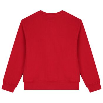 Boys Red Teddy Bear Sweatshirt