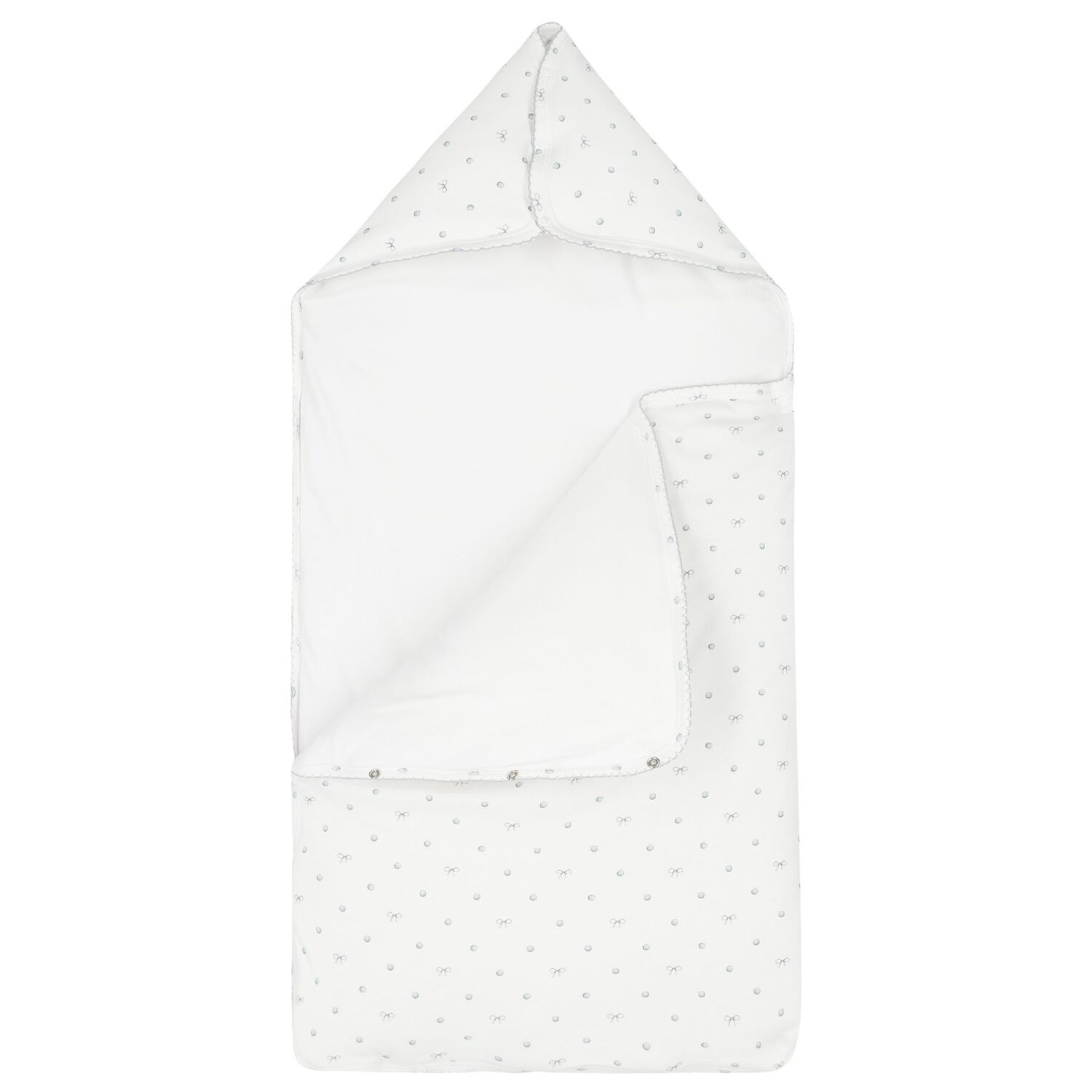 White Silver Bow Baby Nest, 1, hi-res