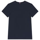 Boys Navy Blue Logo T-Shirt, 1, hi-res