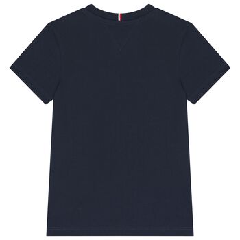 Boys Navy Blue Logo T-Shirt