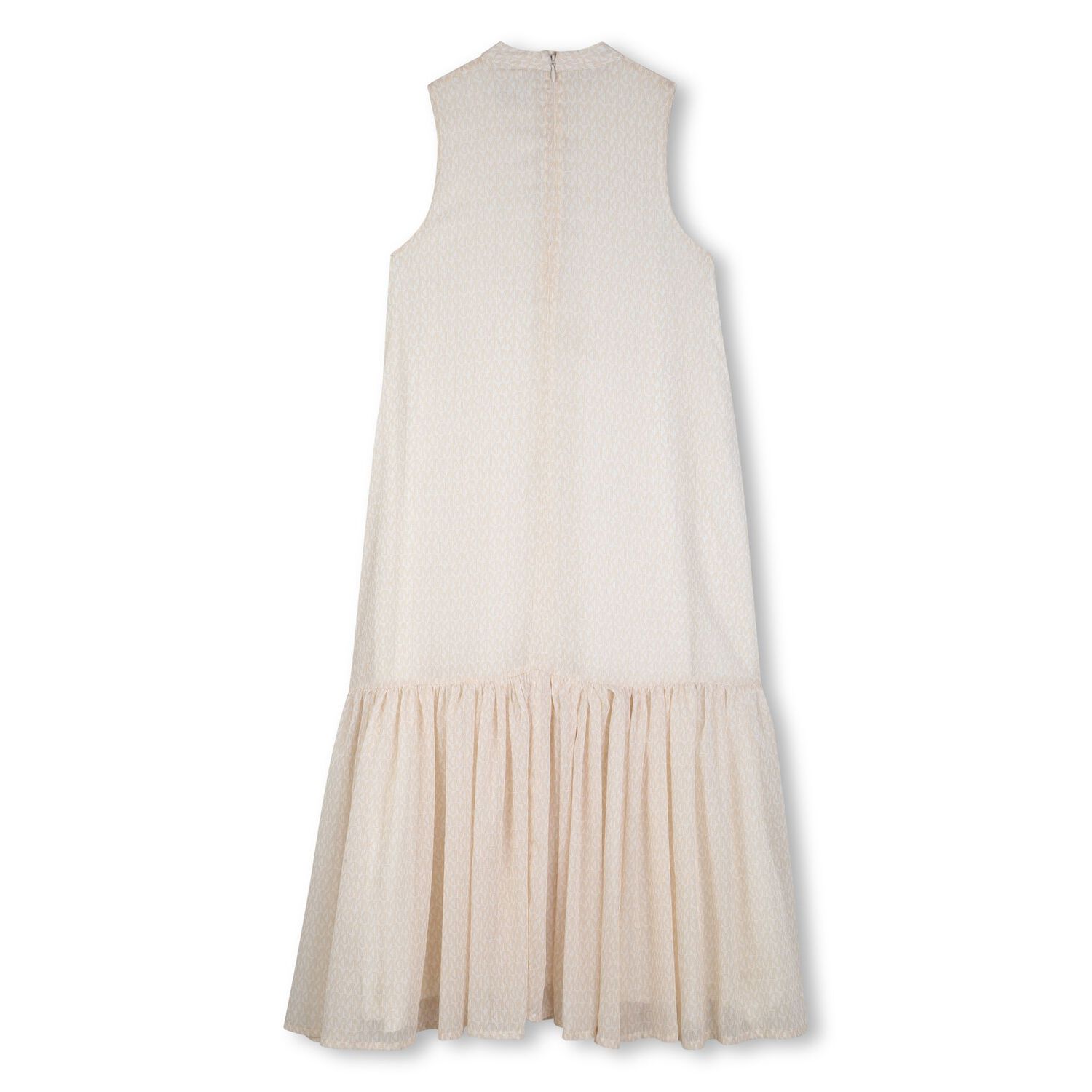 Girls Beige Logo Sleeveless Dress, 1, hi-res