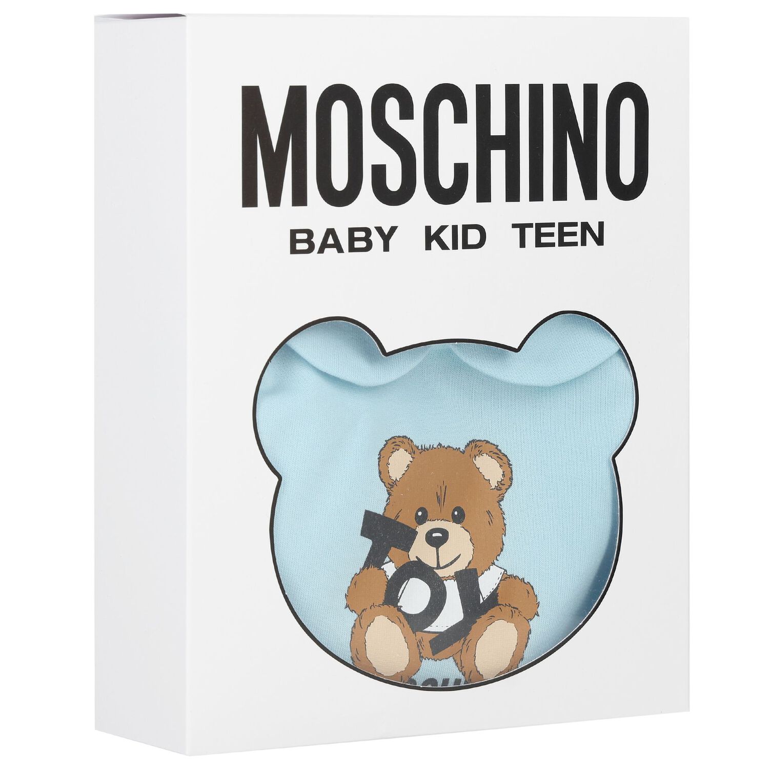 Blue Teddy Bear Logo Babygrow, 4, hi-res