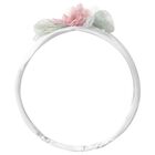 Baby Girls White & Pink Flower Headband , 1, hi-res