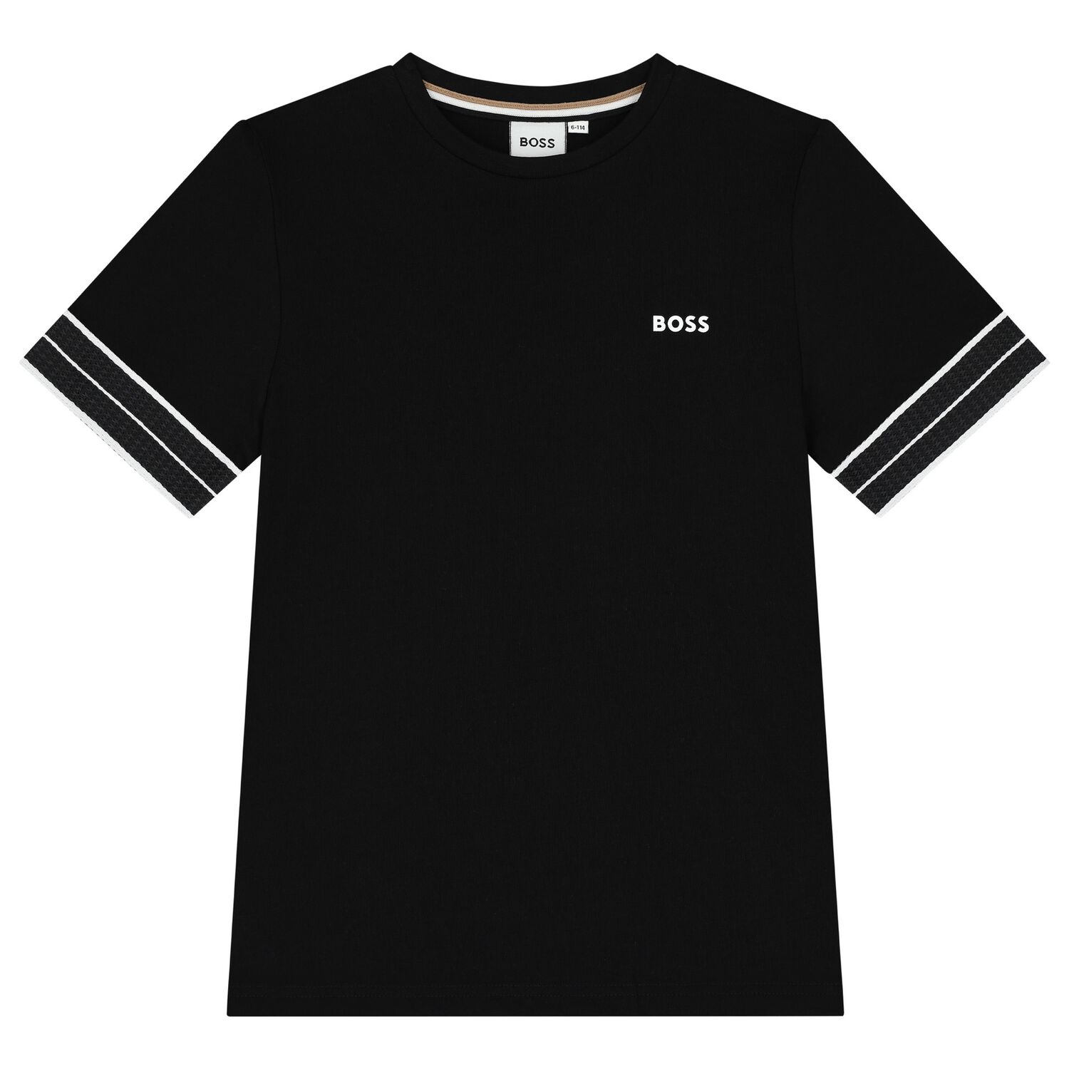 Boys Black Logo T-Shirt, 1, hi-res