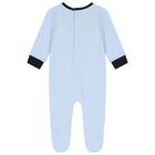 Baby Boys Blue Logo Babygrow, 2, hi-res