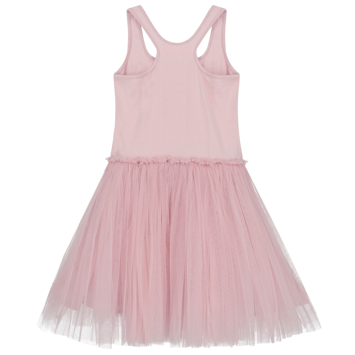 Girls Pink Embellished Tulle Dress, 1, hi-res
