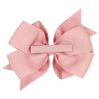 Girls Pink Bow Hairclip, 3, hi-res