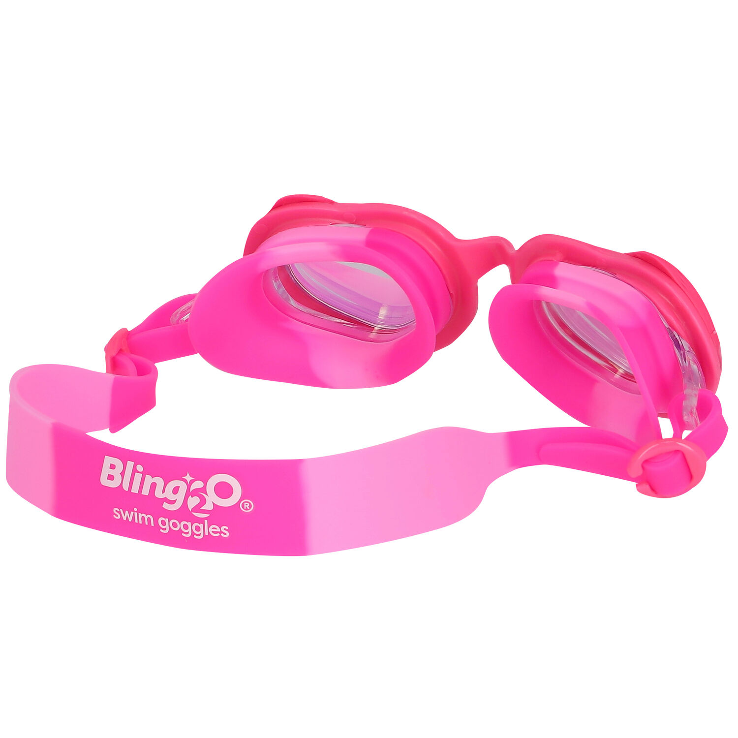 Girls Pink Heart Swimming Goggles, 1, hi-res