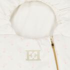 Baby Girls White Logo Heart Nest, 1, hi-res