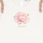 Girls Ivory & Pink Rose Skirt Set, 1, hi-res