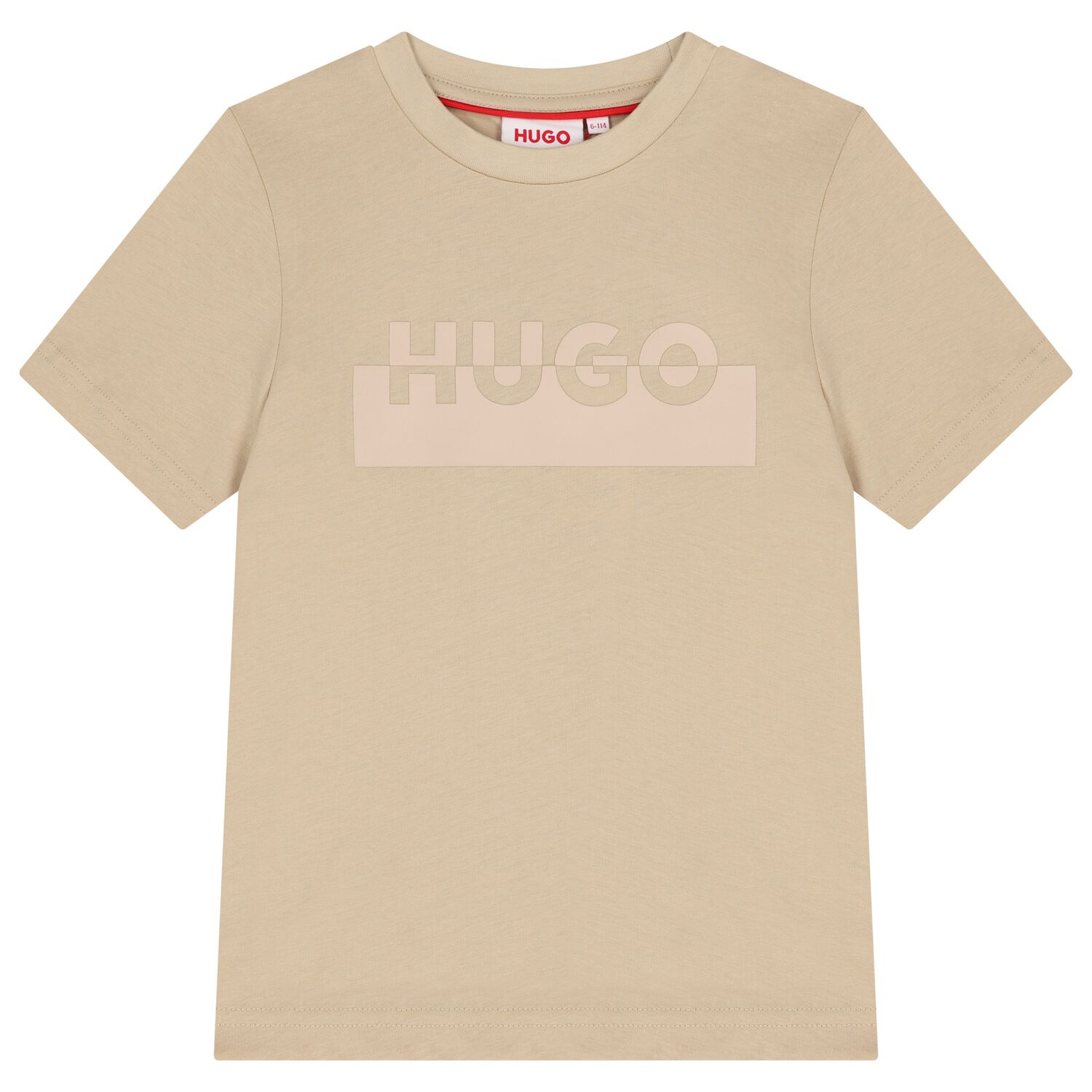 Boys Beige Logo T-Shirt, 3, hi-res image number null