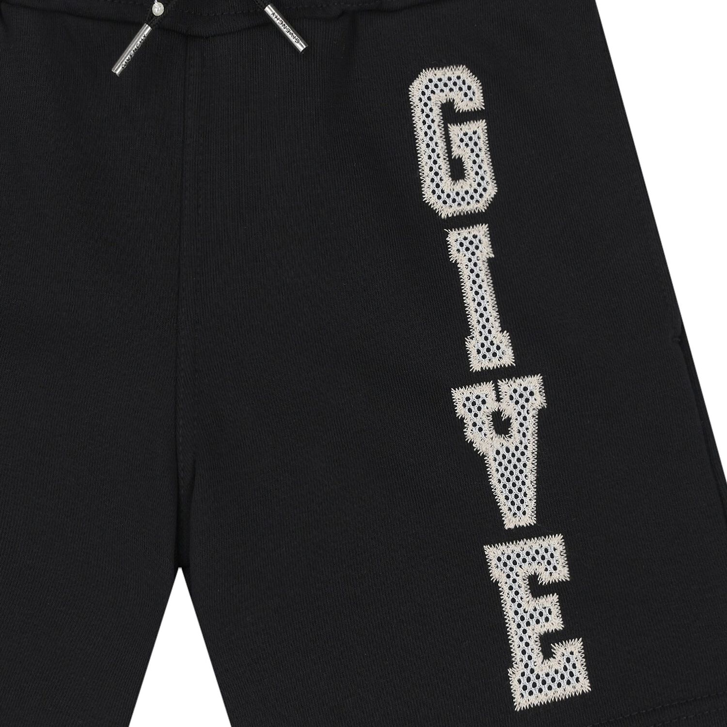 Boys Black Logo Shorts, 1, hi-res