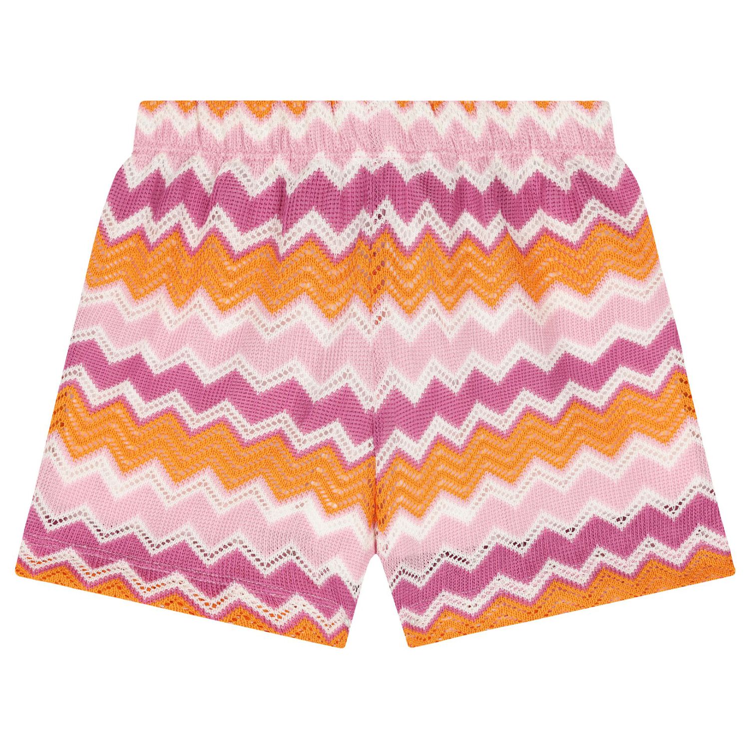 Girls Pink & Orange Zigzag Shorts Set, 2, hi-res image number null