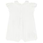 Baby Girls Beige & White Cotton Rompers ( 2-Pack ), 2, hi-res