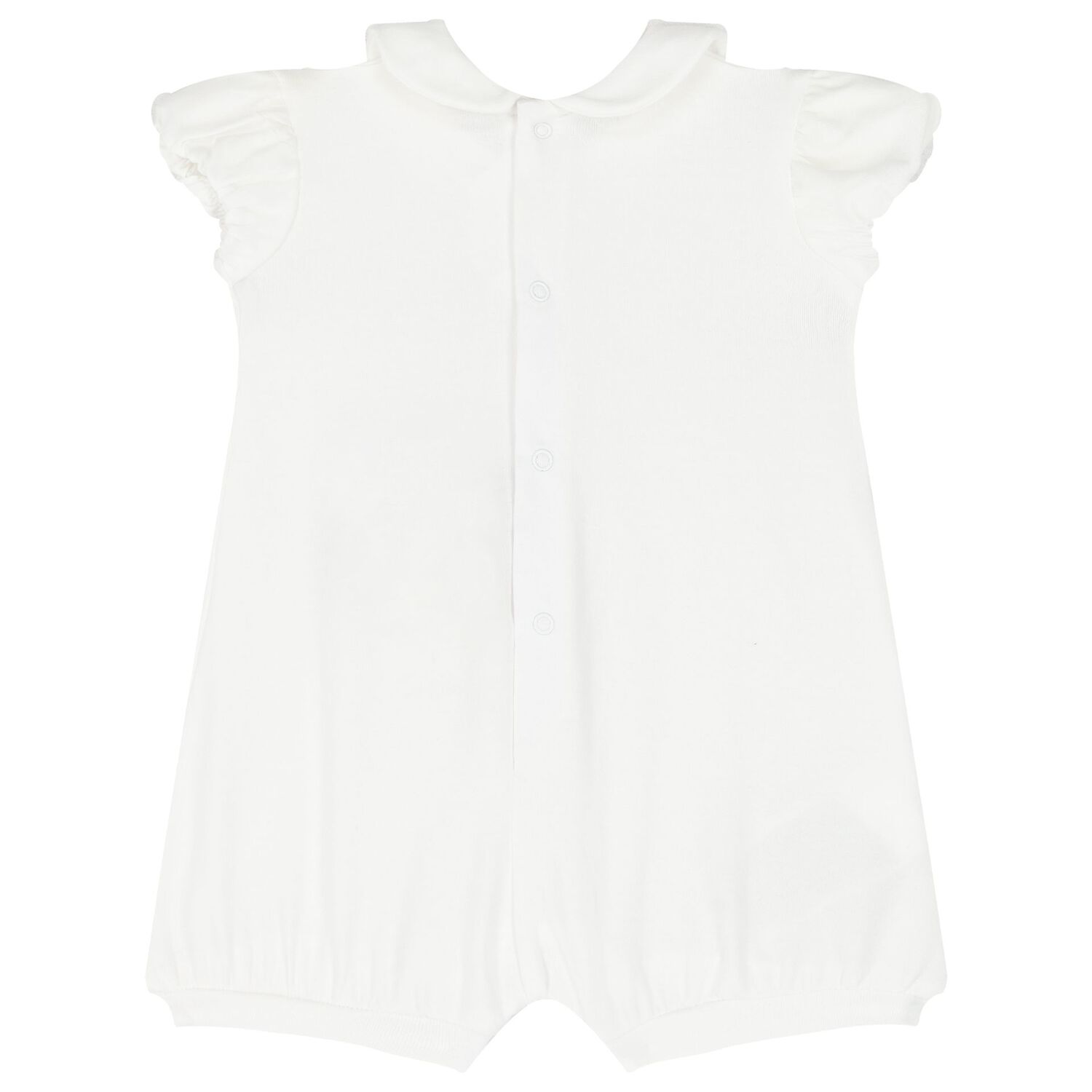 Baby Girls Beige & White Cotton Rompers ( 2-Pack ), 2, hi-res