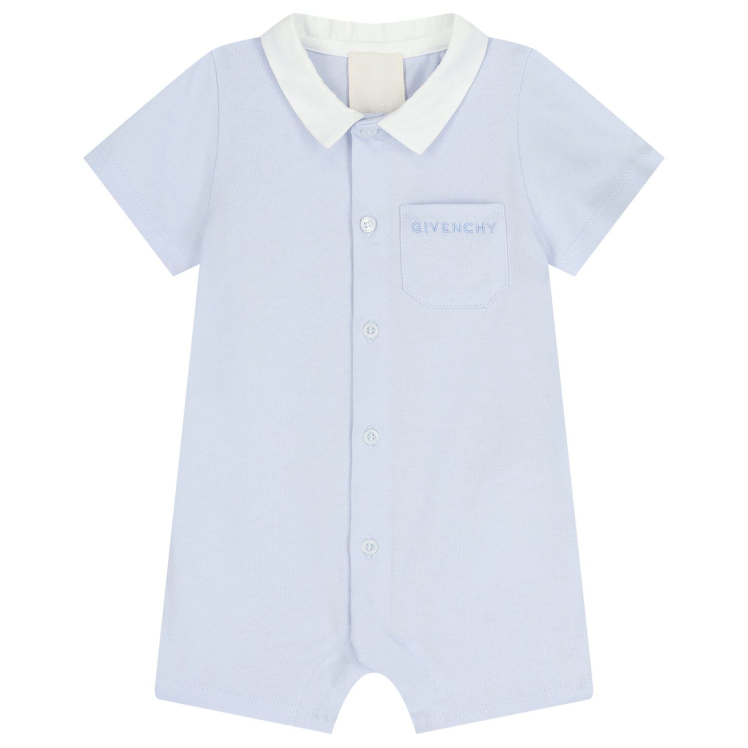 Baby Boys Blue Logo Romper Set, 1, hi-res