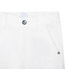 Younger Boys White Shorts, 1, hi-res