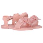 Younger Girls Pink Glitter Jelly Sandals, 1, hi-res