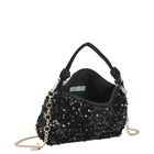 Girls Black Sequins Handbag, 2, hi-res