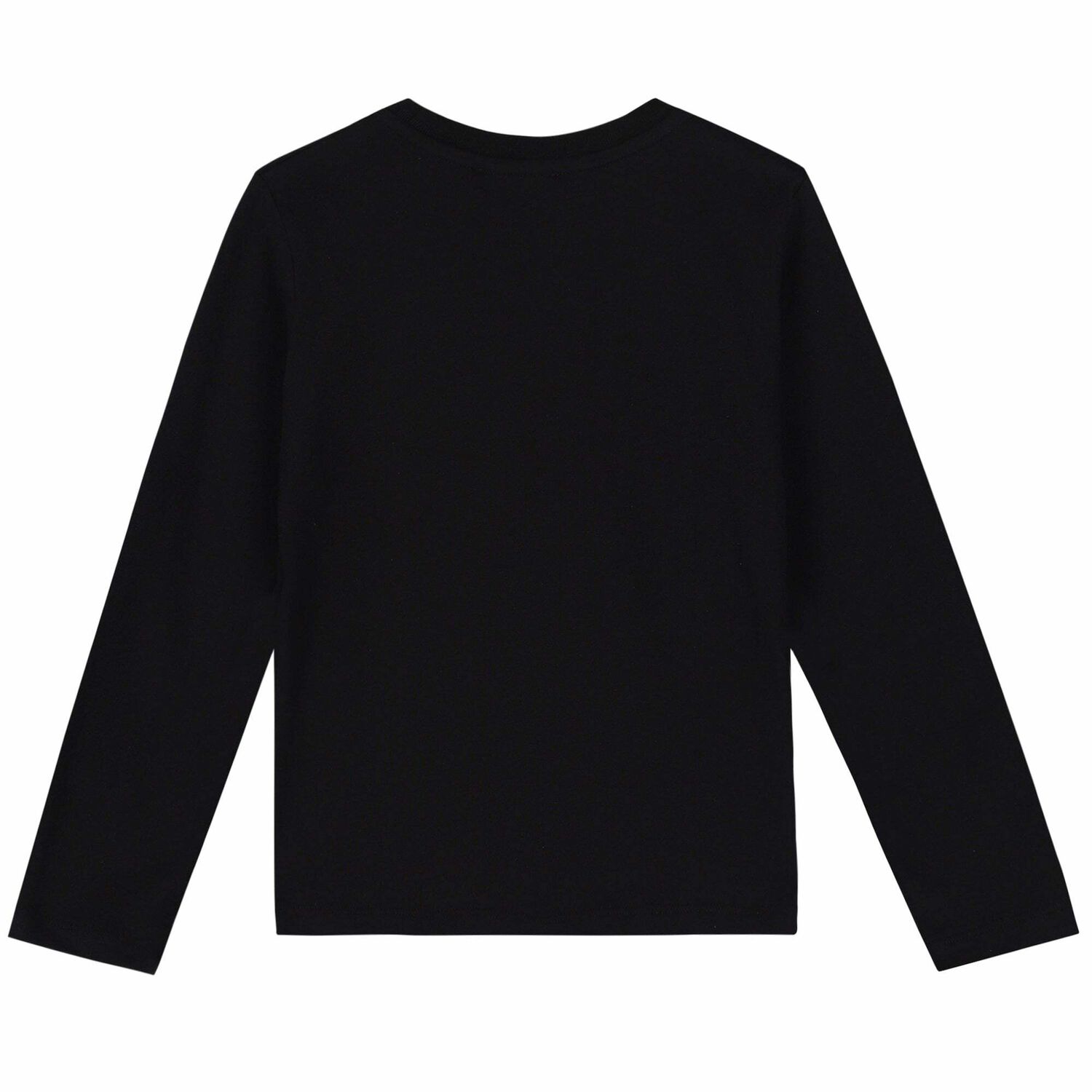 Boys Black Logo Long Sleeve Top, 1, hi-res image number null