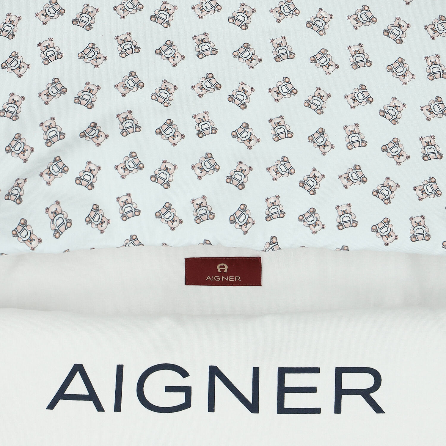 Baby Boys Blue & White Pima Cotton Logo Nest, 3, hi-res image number null