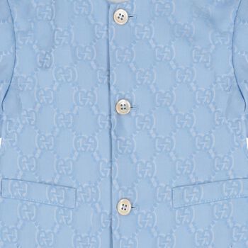 Blue GG Logo Baby Jacket
