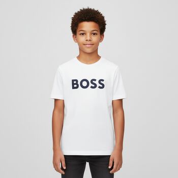 Boys White Logo T-Shirt