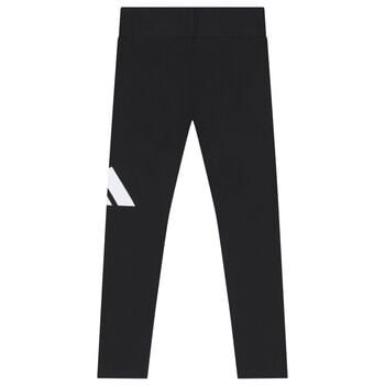 Girls Black Logo Leggings