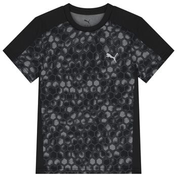 Boys Black Honeycomb Logo T-Shirt
