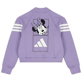 Girls Purple Minnie Mouse Disney Zip Up Top