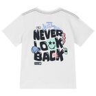 Boys White & Green Shorts Set, 1, hi-res