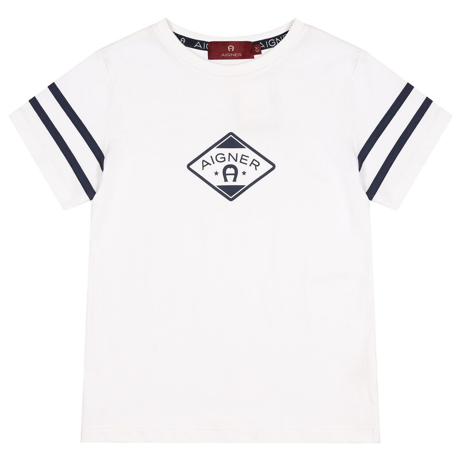 Boys White Logo T-Shirt, 1, hi-res
