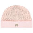 Baby Girls & Gold Pink Logo Hat, 3, hi-res