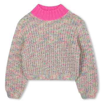 BILLIEBLUSH Girls Pink Knitted Sweatshirt, 1 Girls Pink Knitted Sweatshirt