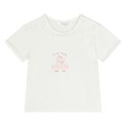 Baby Girls White & Pink Tracksuit Set ( 3 Piece ), 4, hi-res