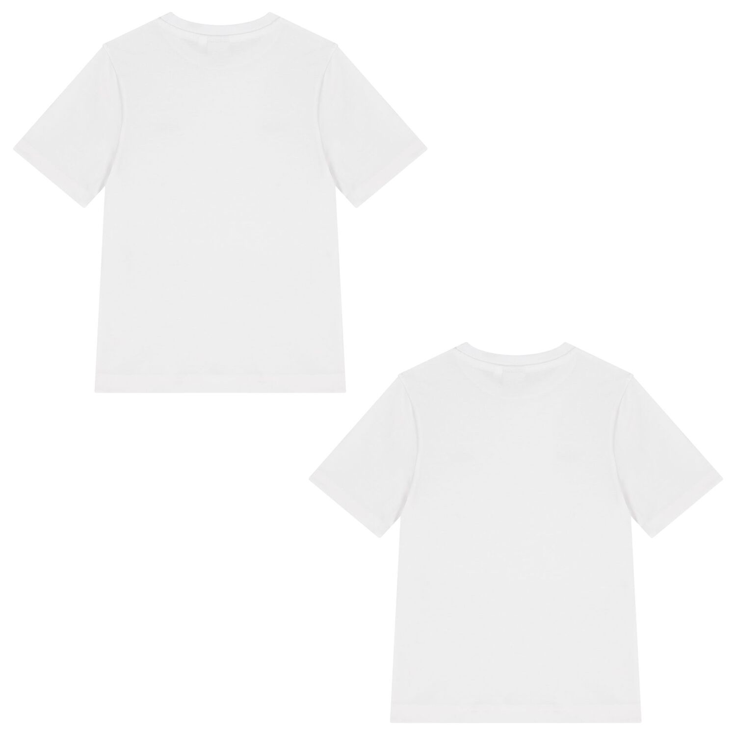 Boys White Logo T-Shirts (2 Pack), 1, hi-res