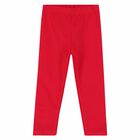 Younger Girls Ivory Top & Red Leggings Set, 1, hi-res