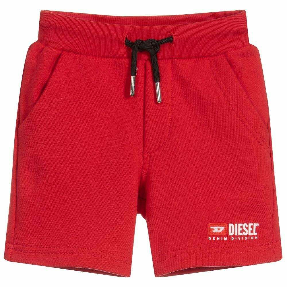 Diesel Boys Red Jersey Shorts Junior Couture UK